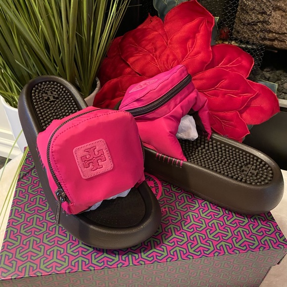 TORY BURCH POCKET SPORT SLIDE NYLON - Picture 4 of 8